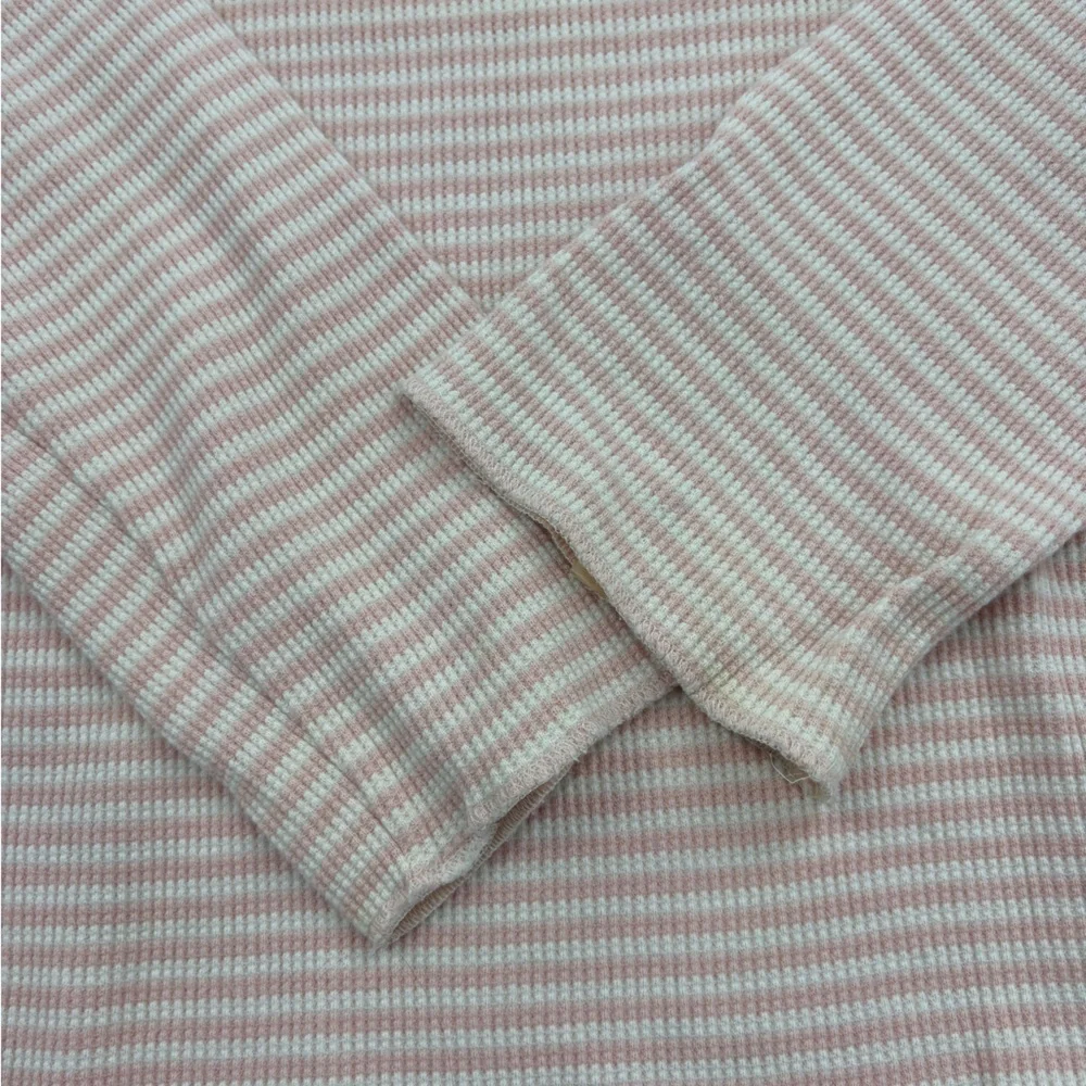 J. Jill Soft Pink and White Striped Long Sleeve Tee - Picture 5 of 8